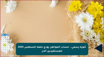 تنويه رسمي.. حساب المواطن يودع دفعة أغسطس 2025 للمستفيدين الآن